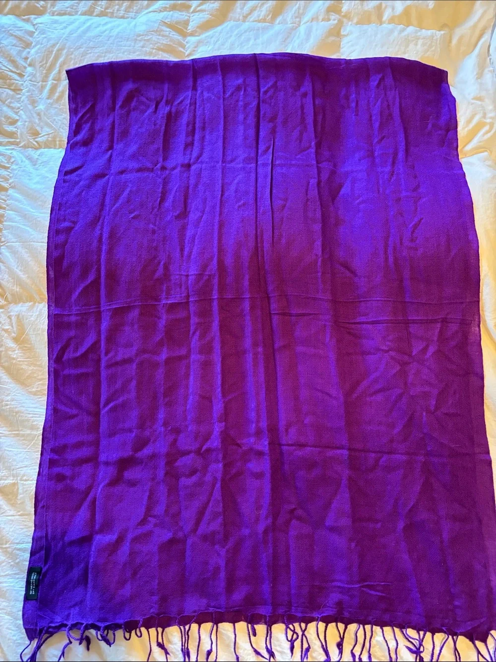 Women's Purple Wool Scarf/Wrap